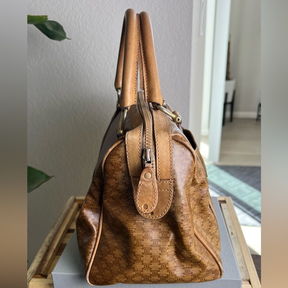 💙 Celine Macadam Coated Canvas Boston Bag - Picture 9 of 16